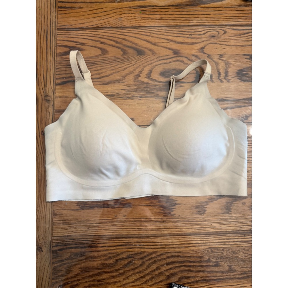 Unbranded Bralette Women Large Nude Seamless Wireless Padded Adjustable Straps